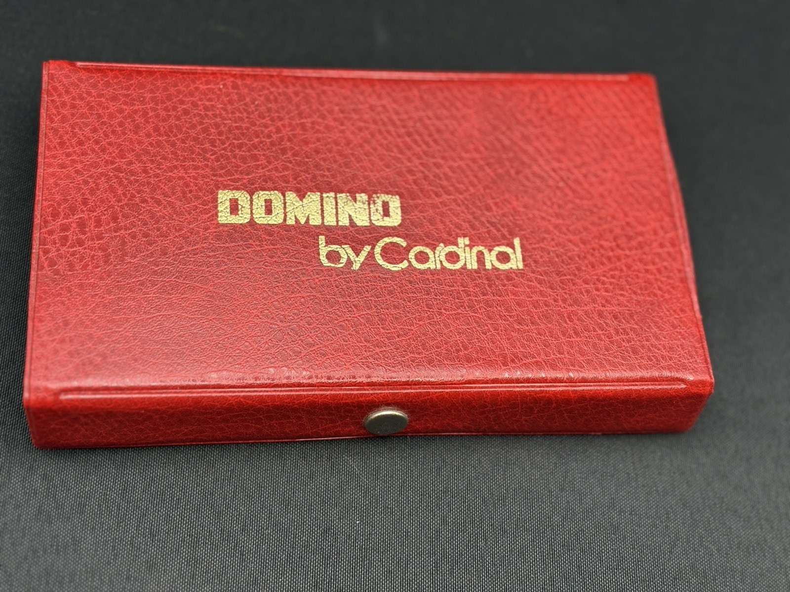 Vintage Domino by Cardinal Set Ivory Tiles Red Case Instructions