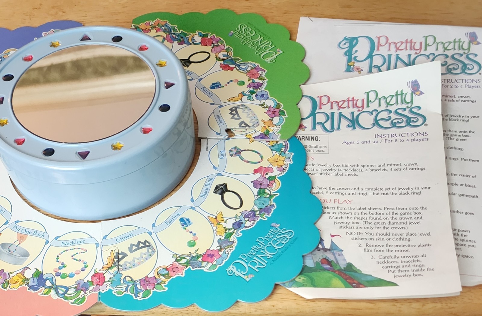 Vintage Pretty Pretty Princess Board Game 1995 Jewelry Dress Up Sleepover fun