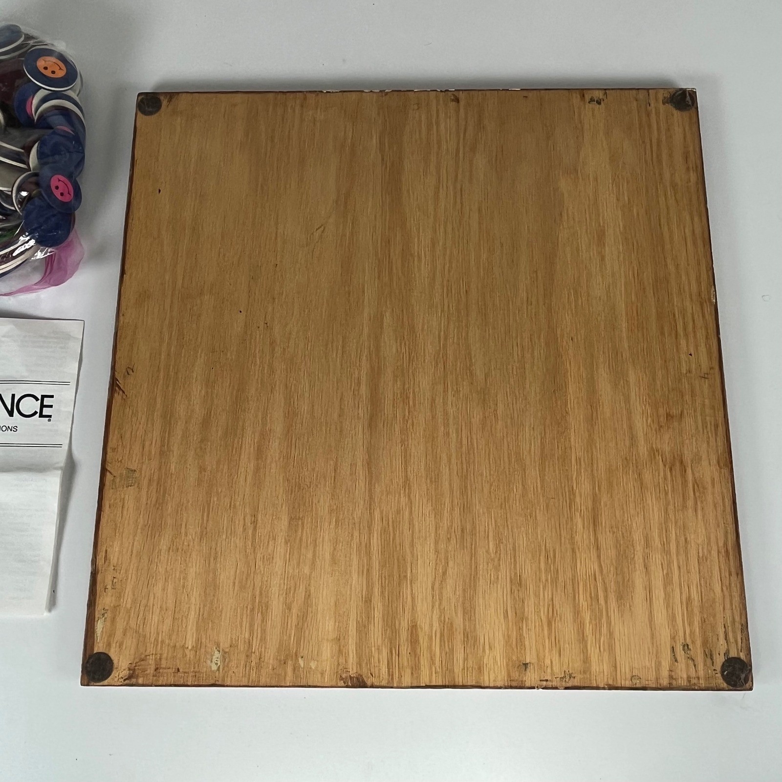 VTG Custom Handmade Wooden Sequence Board Game Smiley Chips & Instructions 18×18
