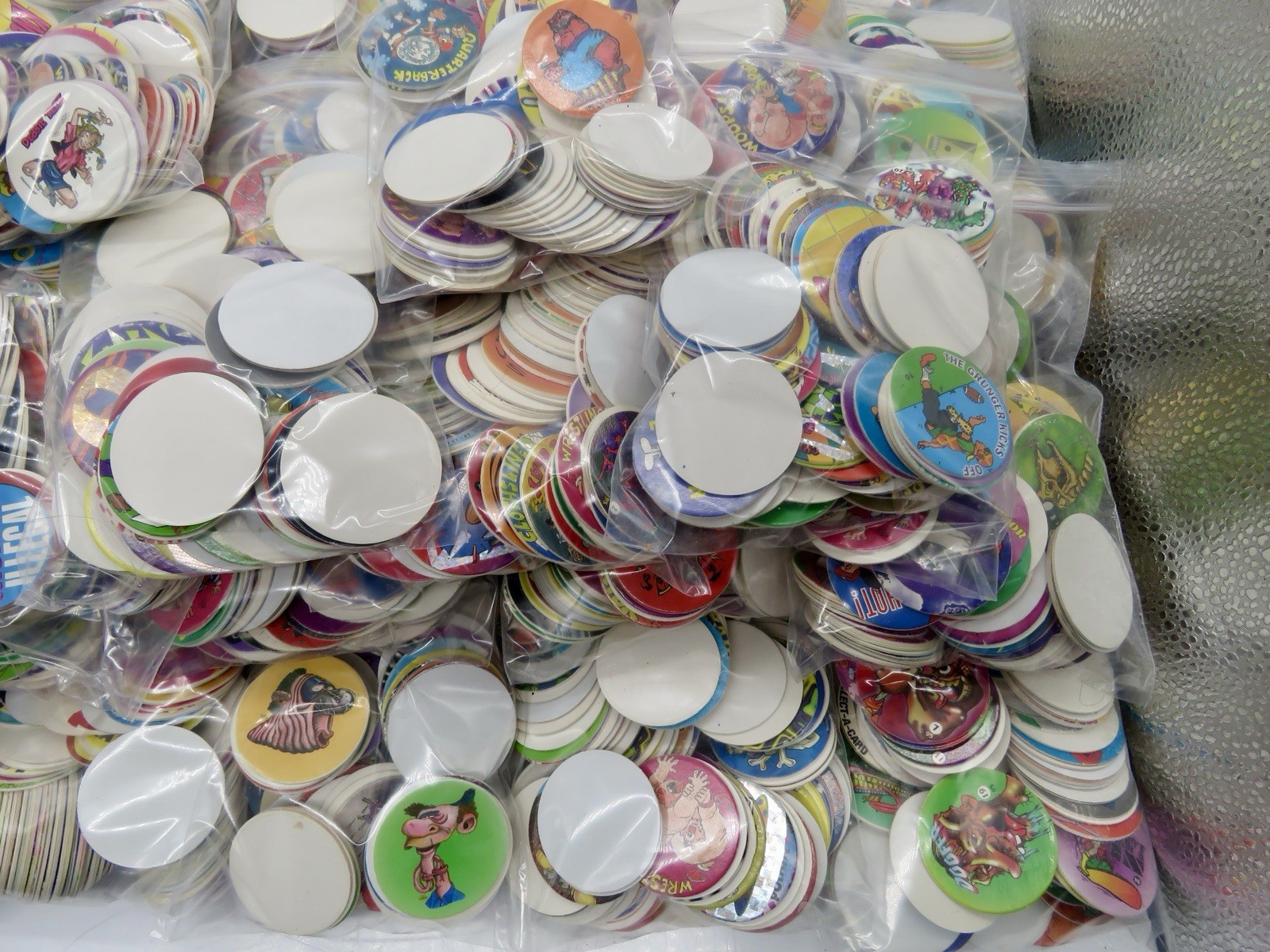 Lot of 100 Pogs Unbranded And Branded.