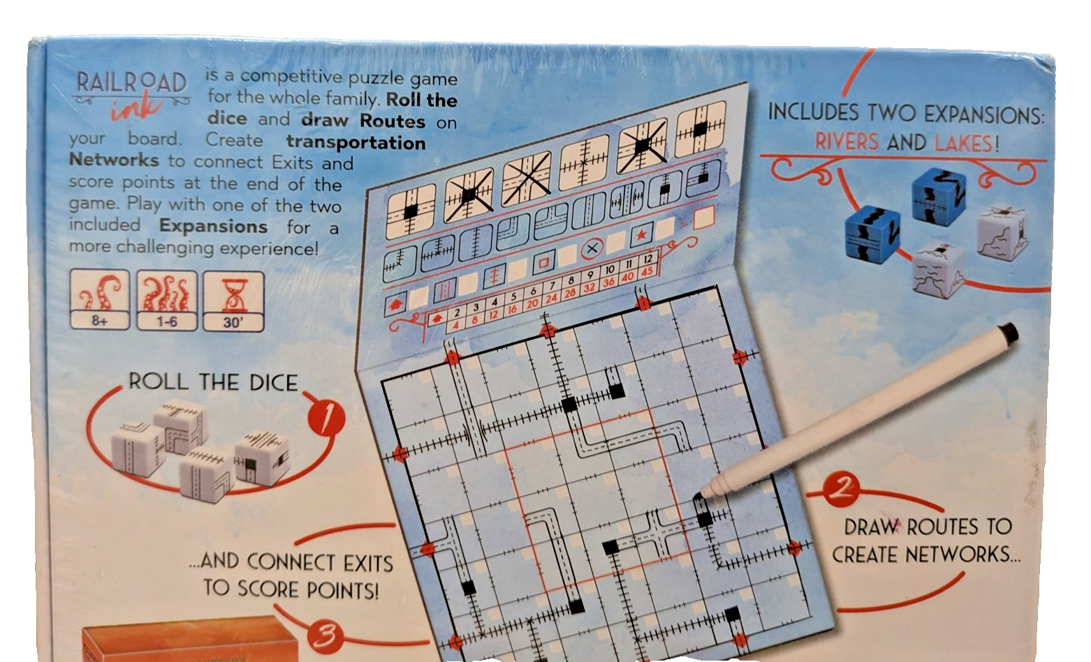 RAILROAD INK Deep Blue Edition Puzzle Game Hjalmar Hach Lorenzo Silva New Sealed