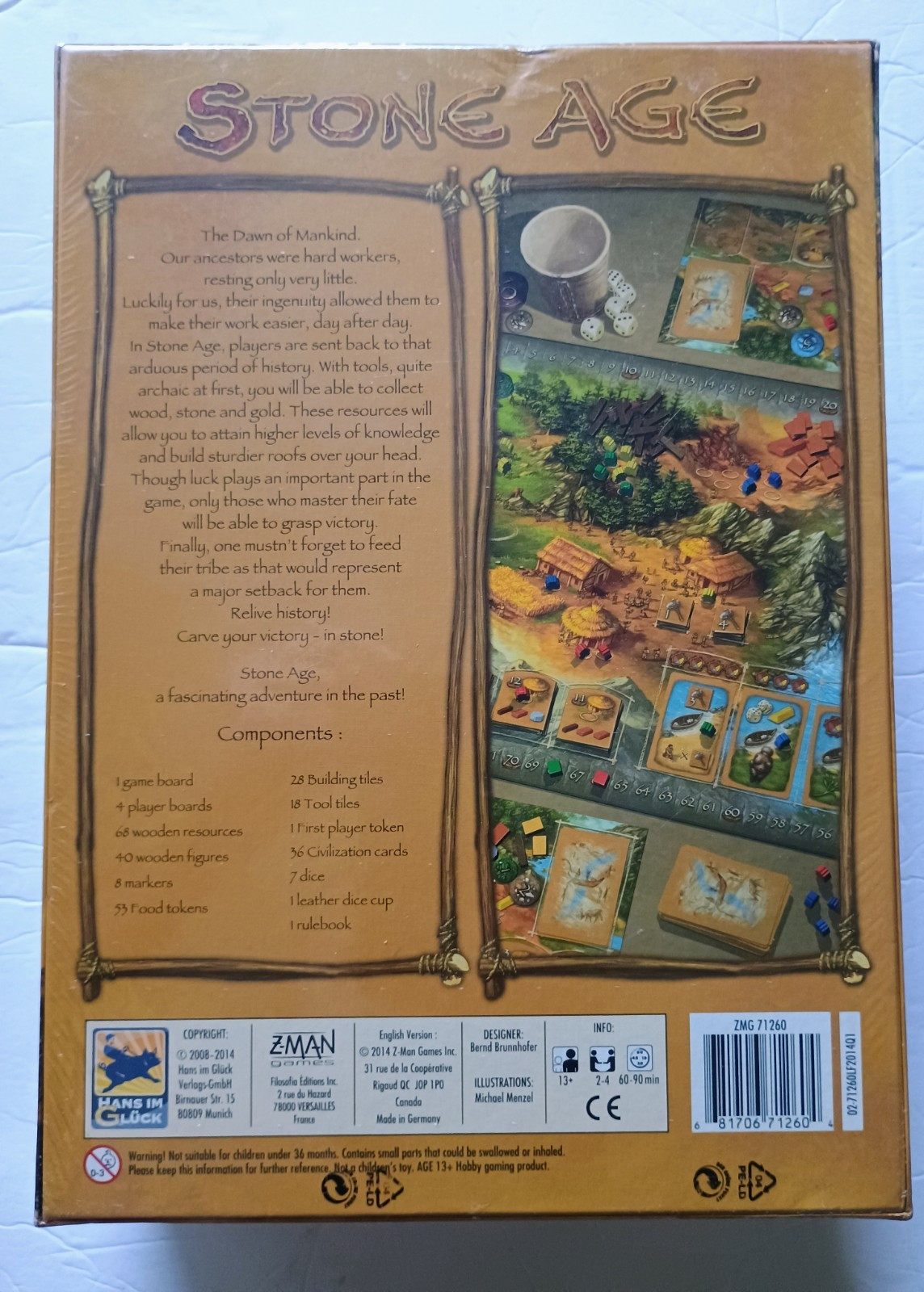 Bernd Brunnhofer Stone Age Z-Man Games 2008-2014 Board Game New Sealed