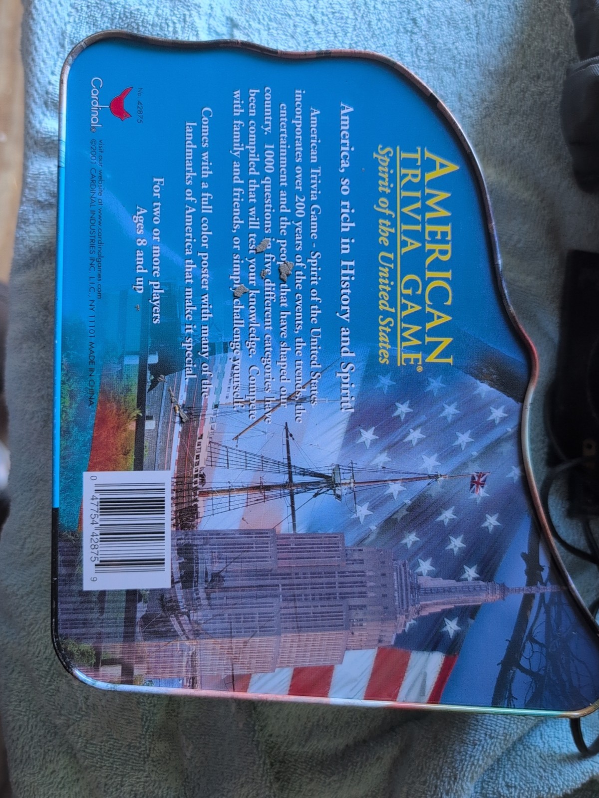 AMERICAN TRIVIA GAME “SPIRIT OF THE UNITED STATES” in COLLECTOR TIN by Cardinal