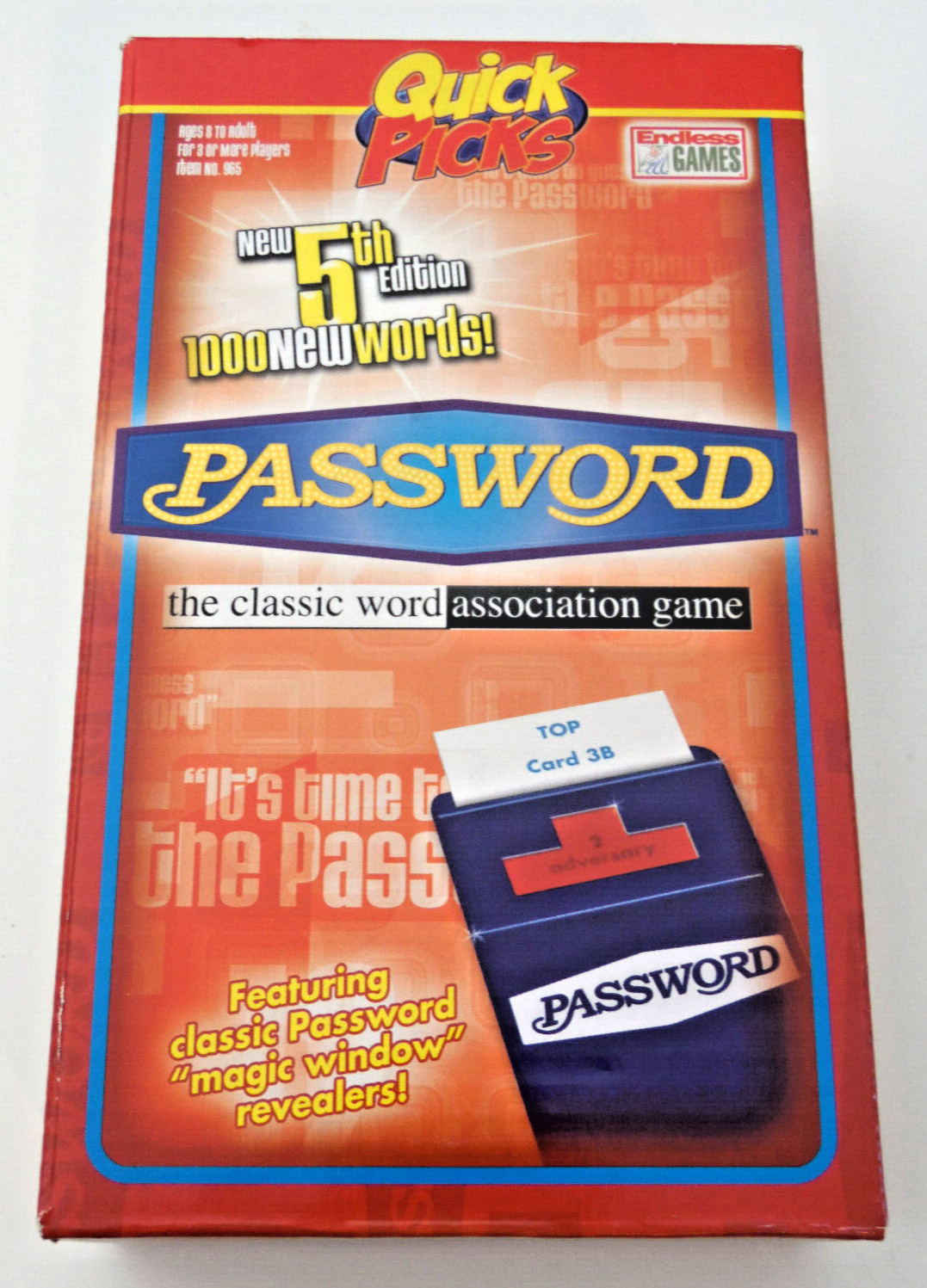 PASSWORD Endless Games 2008 Quick Picks 5th Edition — New in Box