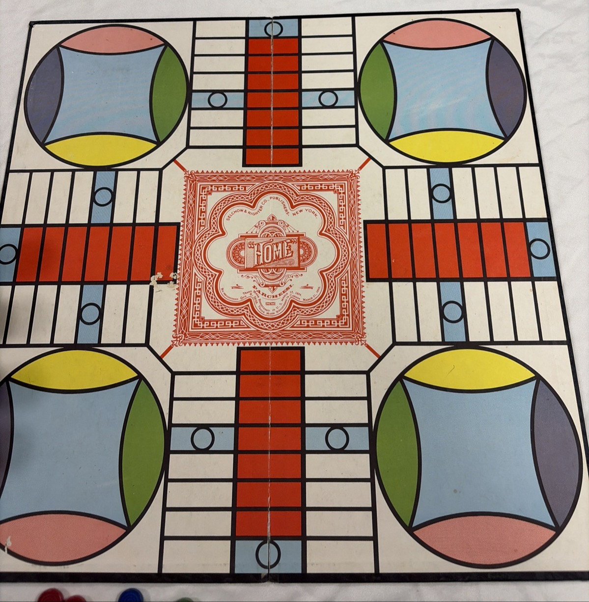 Selchow & Righter Vintage Parcheesi Popular Edition A Royal Game Of India No Box