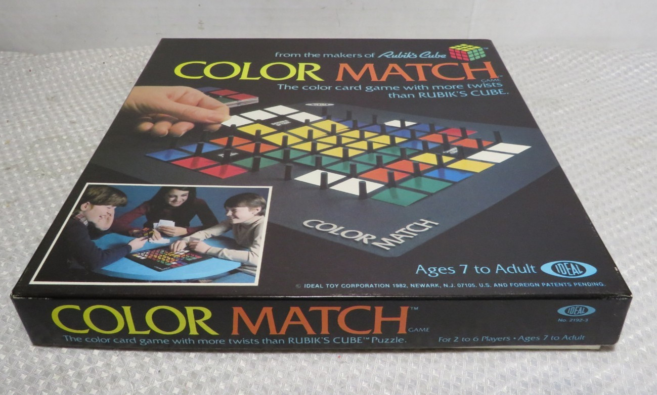 Vintage 1982 Ideal COLOR MATCH Board Game From RUBIKS CUBE COMPLETE *MINTY*