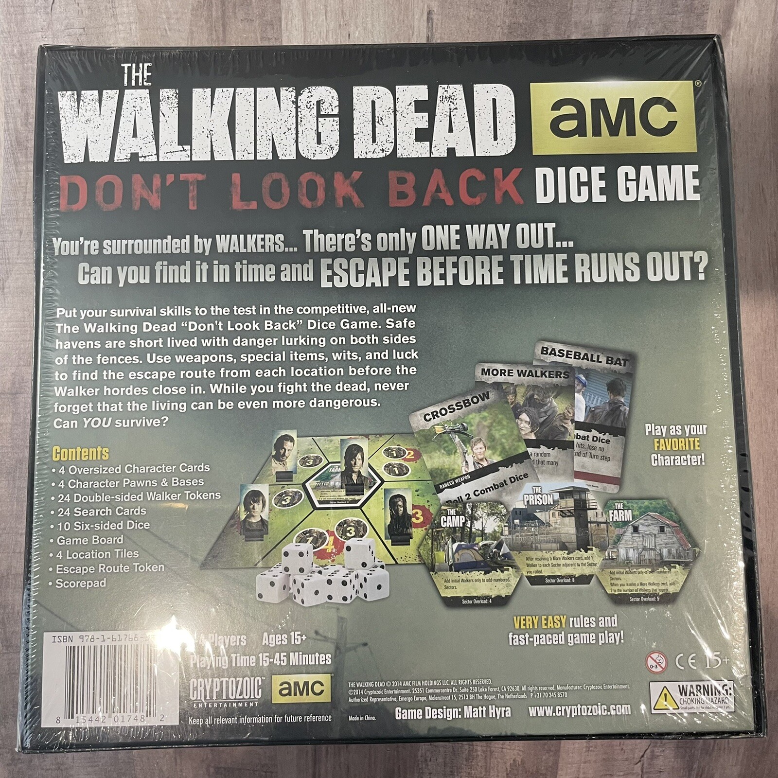 AMC’s The Walking Dead Don’t Look Back Dice Game – NEW – Cryptozoic Game Night