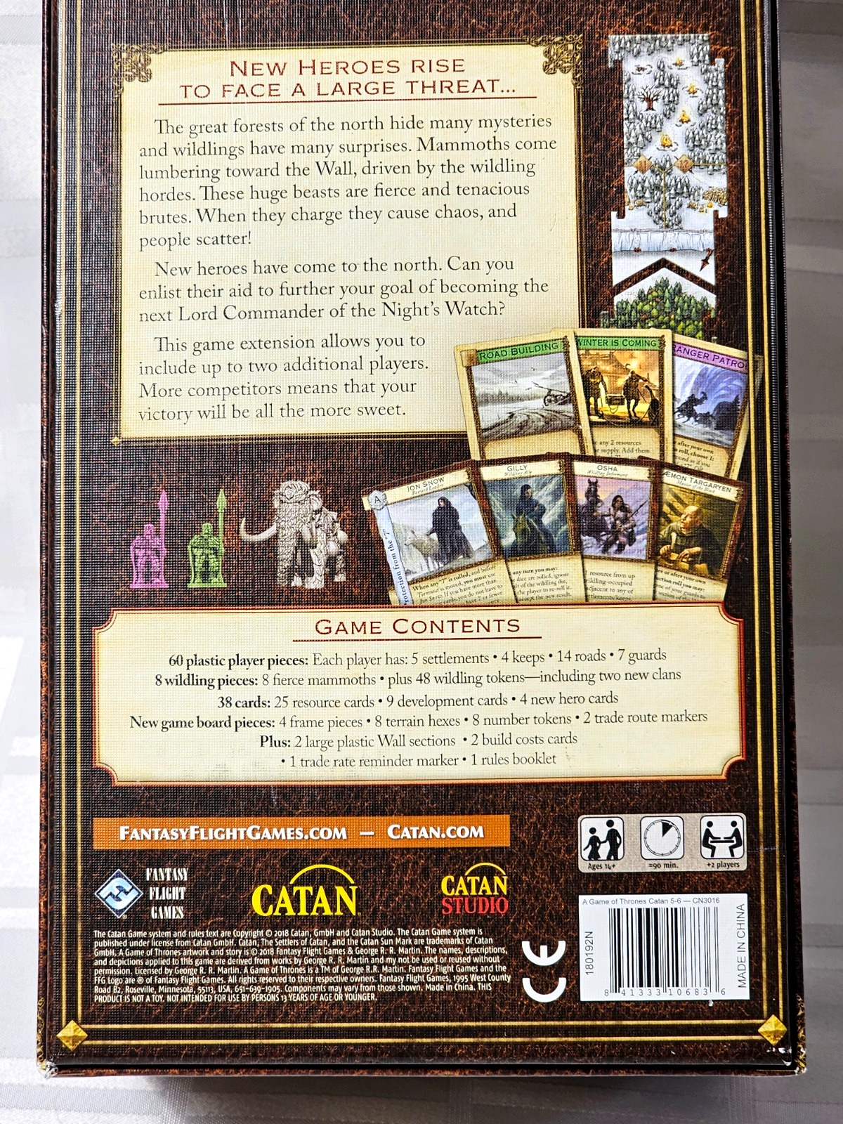 CATAN GAME OF THRONES BROTHERHOOD OF THE WATCH MAMMOTH EXTENSION BOARD GAME