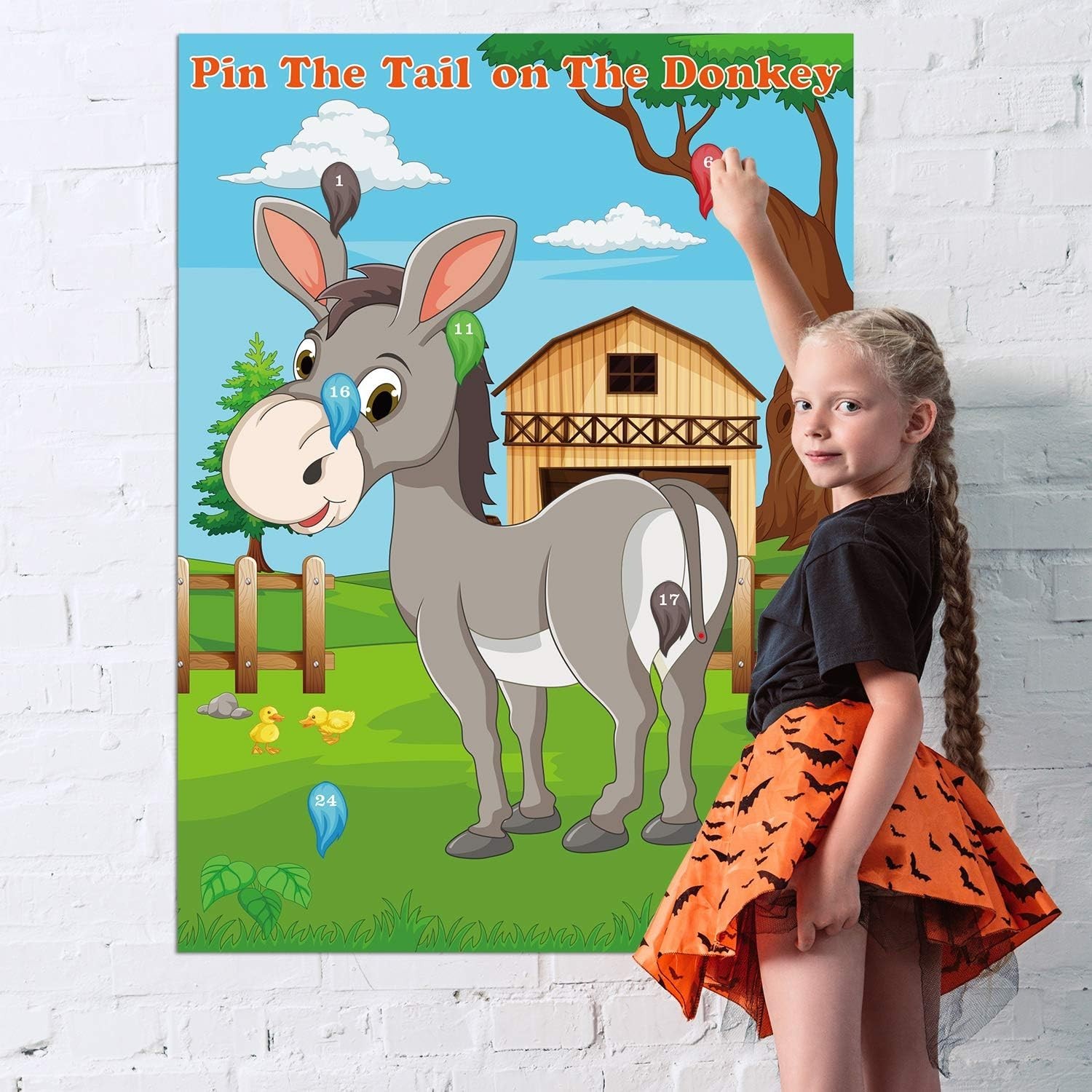 Classic Pin the Tail on the Donkey – Perfect for Birthday and Carnival Parties
