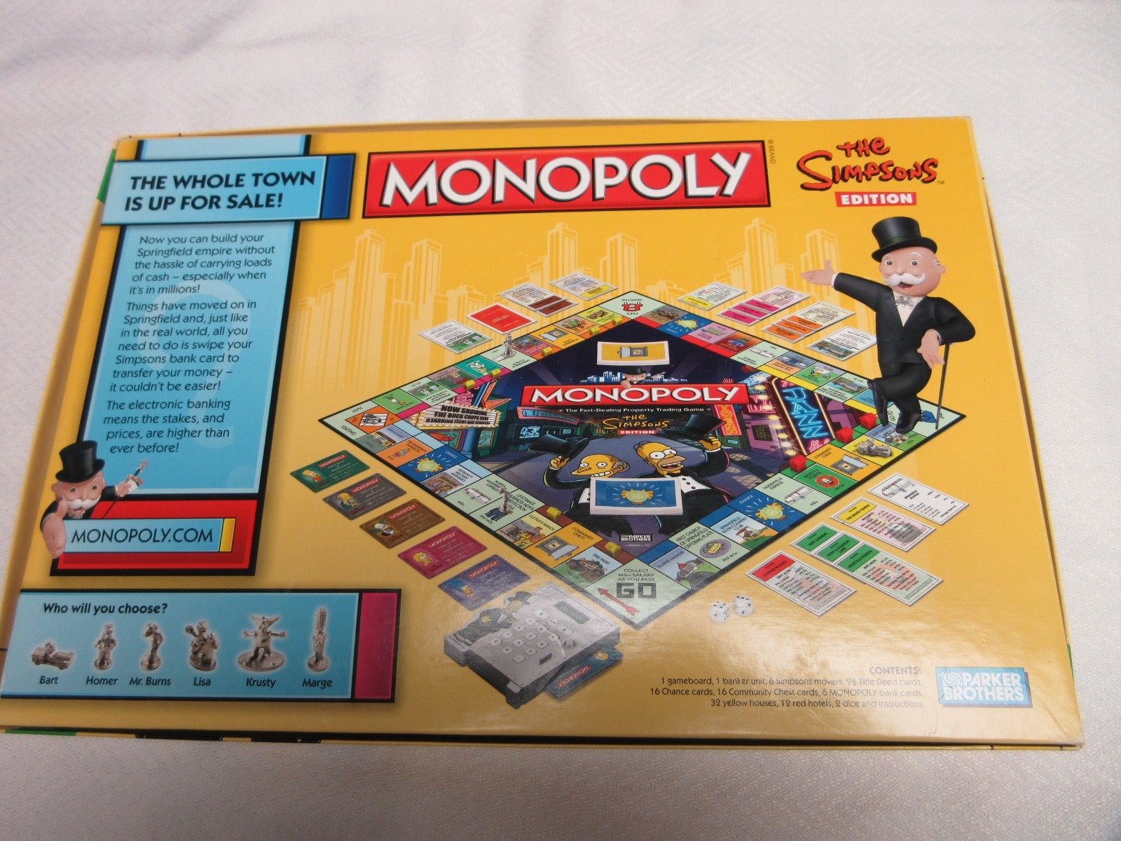 Monopoly The Simpsons Edition Board Game Electronic Cash 2009, COMPLETE Used