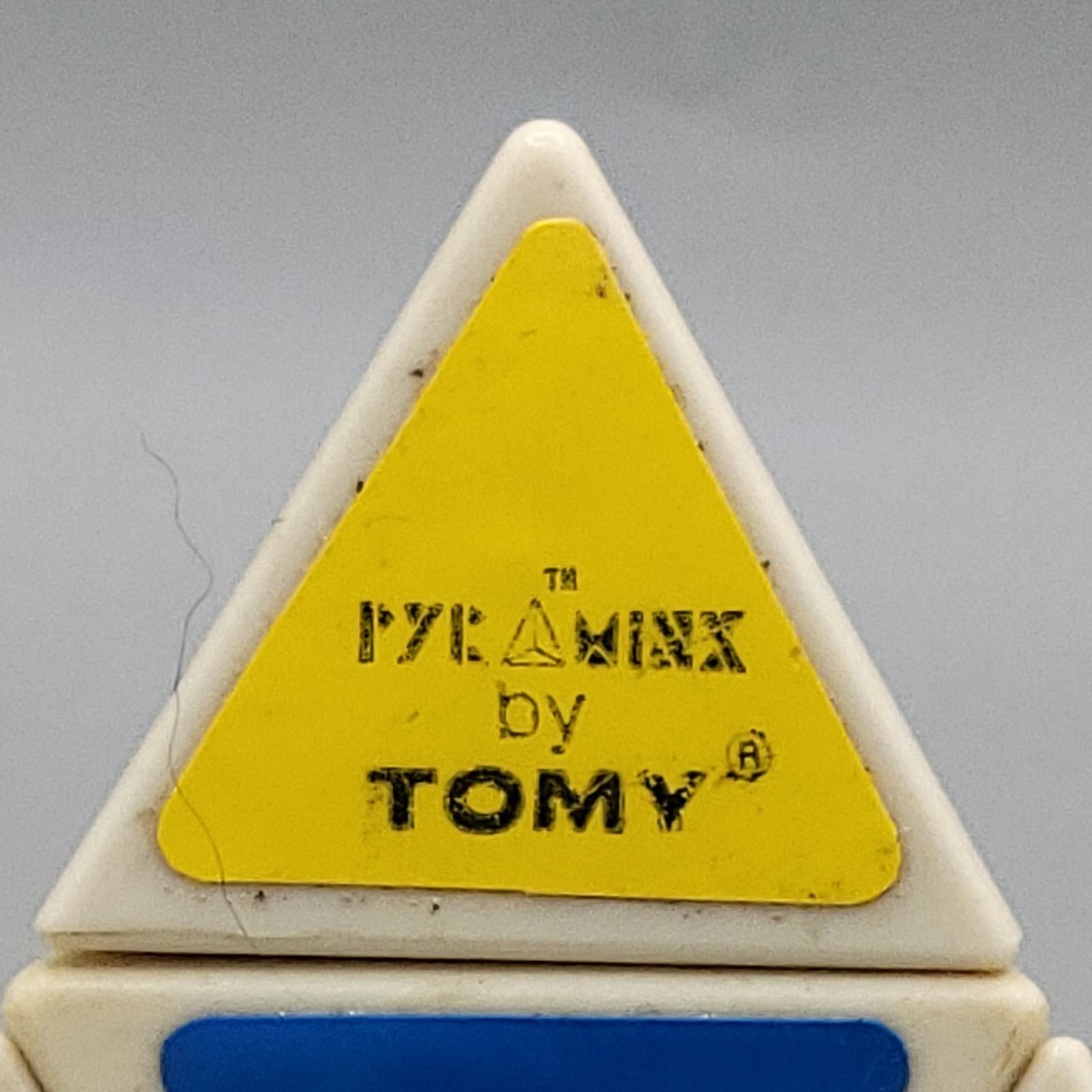 Vintage Pyraminx by Tomy Twist Puzzle Brain Teaser Cube Game 1980s White Base