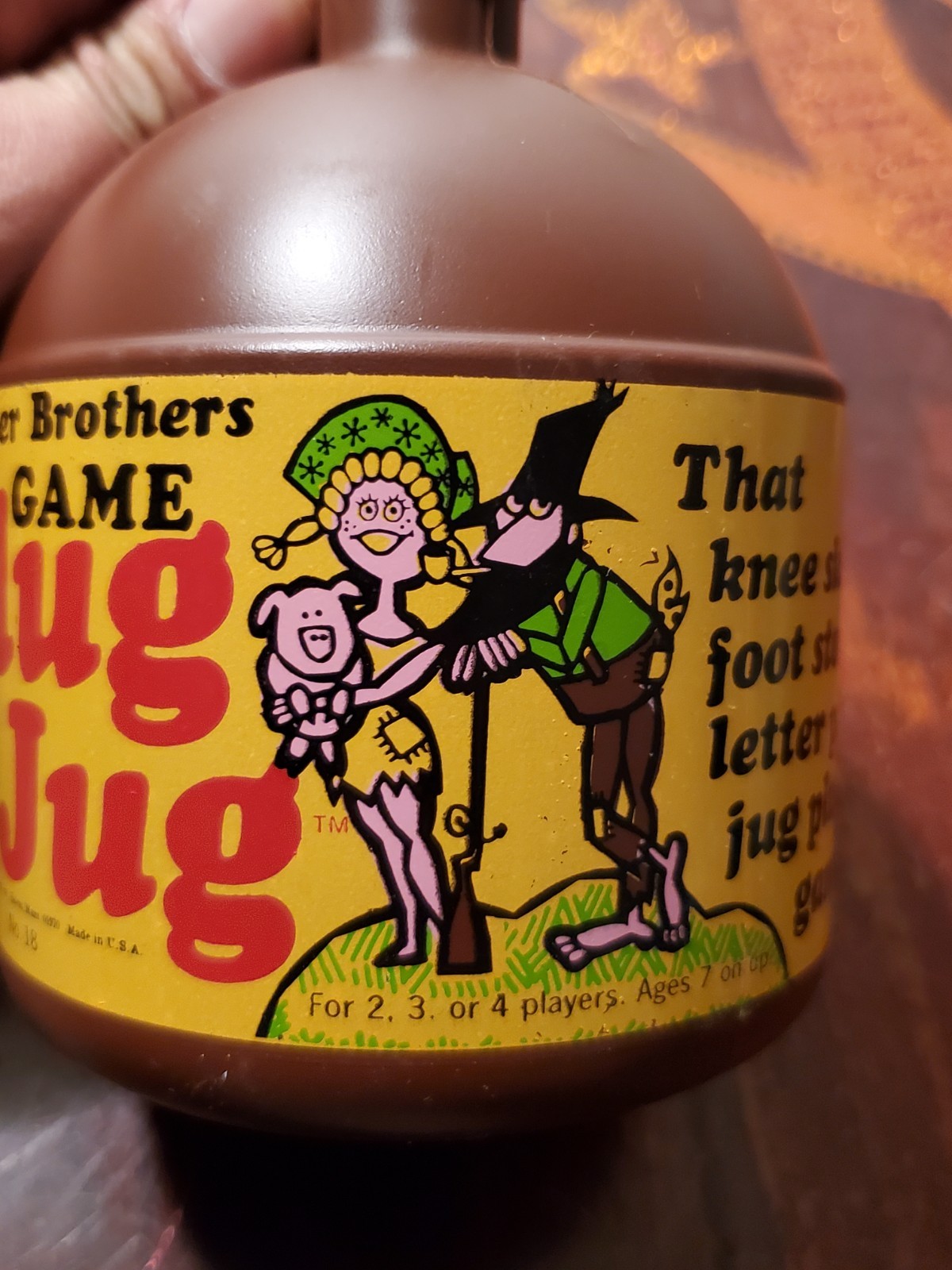 VINTAGE 1969 Parker Brothers PLUG-A-JUG Game #18 ~ WHISKEY JUG with CORK ~ USA