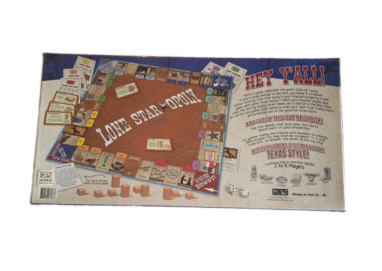 Lone Star Opoly The Texas Themed Monopoly Game New and Sealed