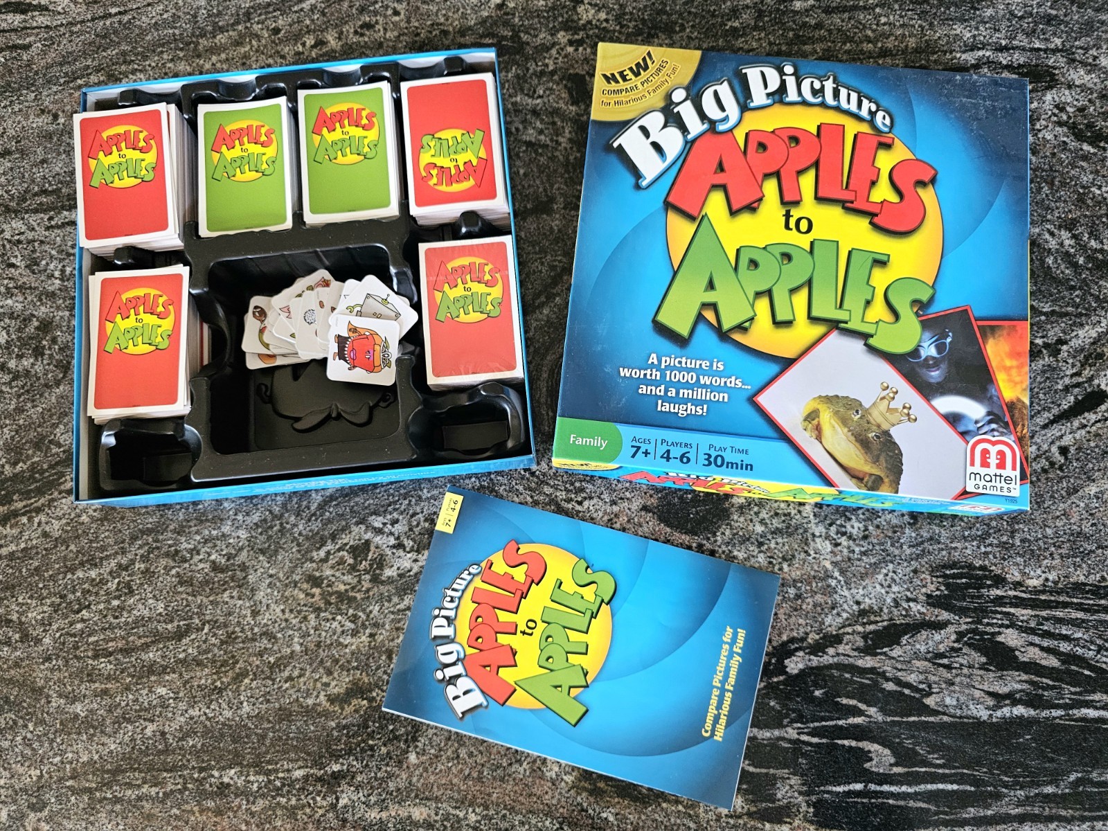 APPLES TO APPLES Big Picture Board Game 2012 Mattel Games Factory
