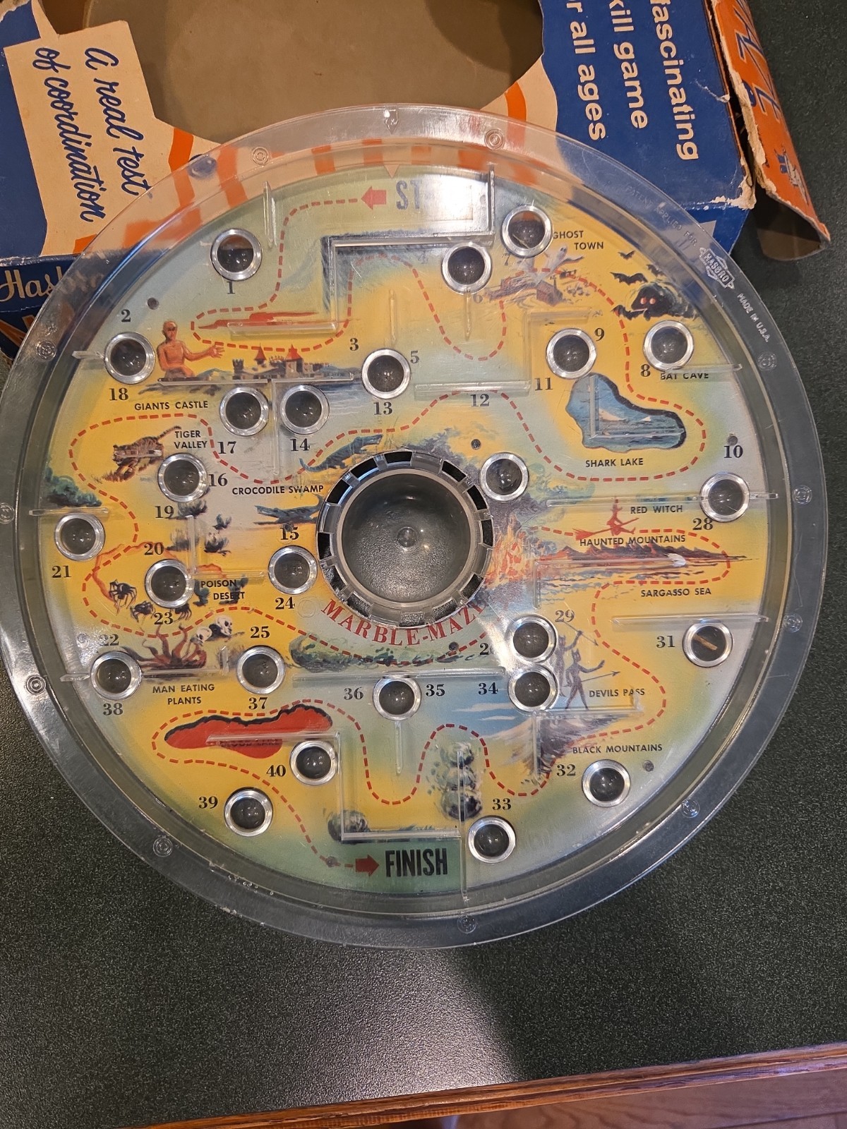 Vintage Hasbro Marble Maze Skill Game in Original Box
