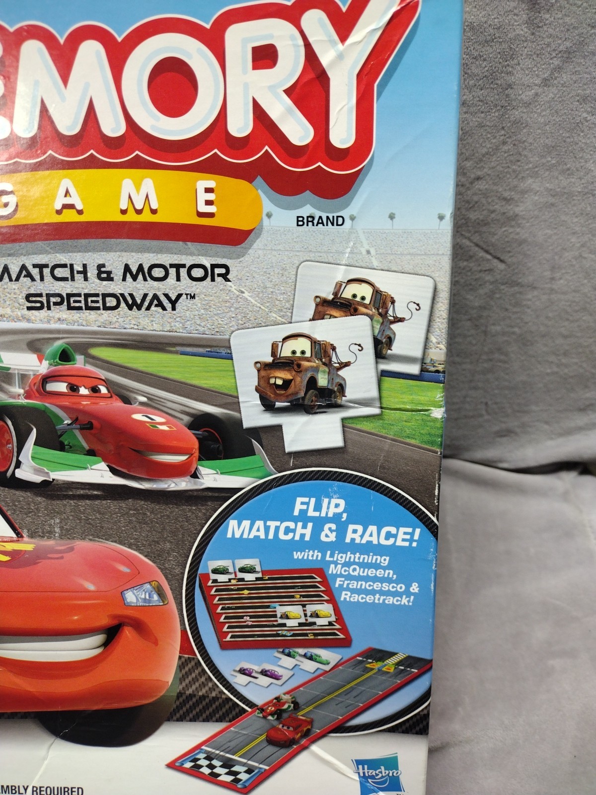 Hasbro Disney Pixar Cars 2 Edition Memory Game Match & Motor Speedway ~EUC~