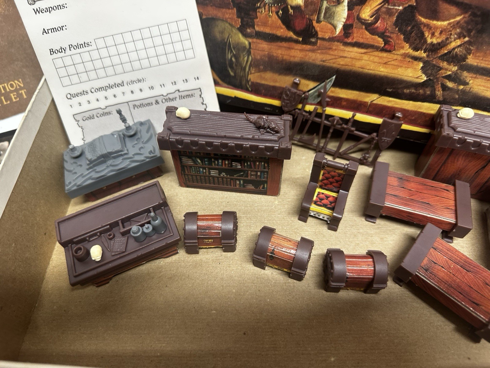 Original 1990 Milton Bradley HeroQuest Game System – Incomplete Lot Starter Set