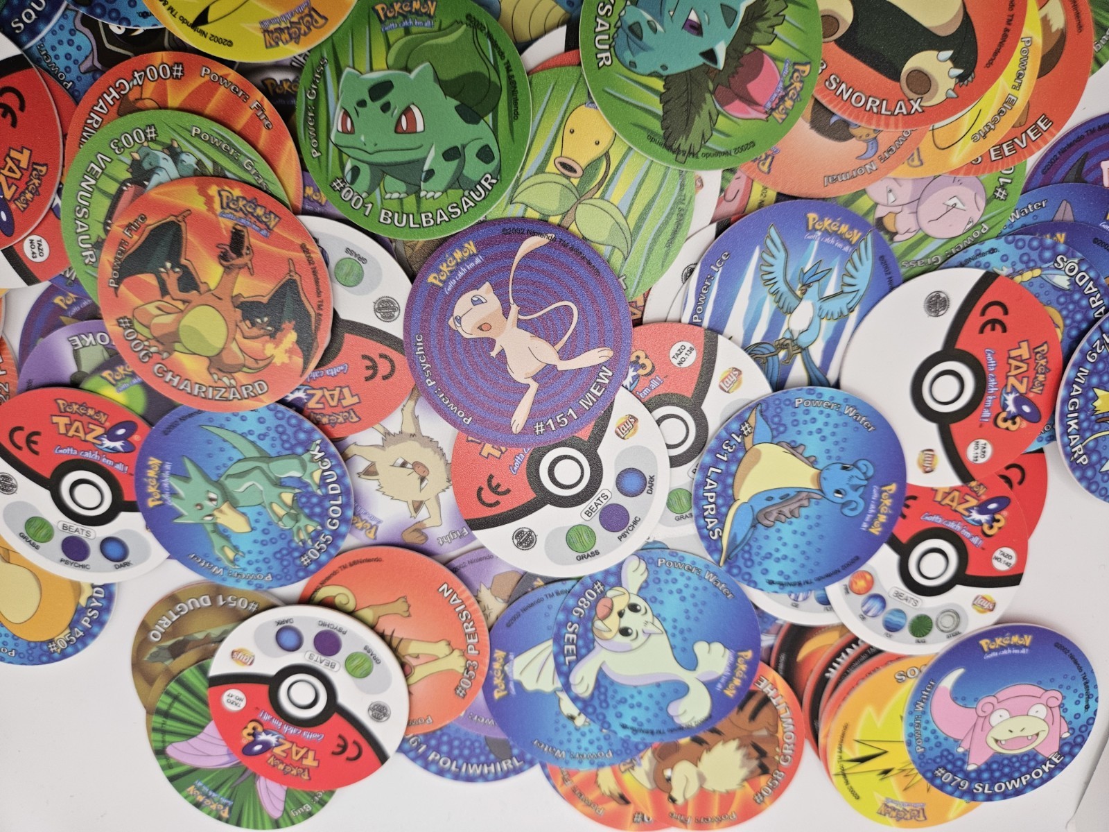Full Set Of The 151 Pokemon Tazos From 1st Generation Pokemon Figure U.S Seller