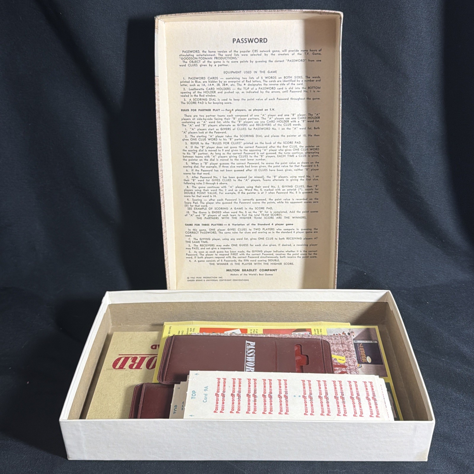 Vintage 1962 Milton Bradley Password Game #4260 Volume 2 Complete Made In USA