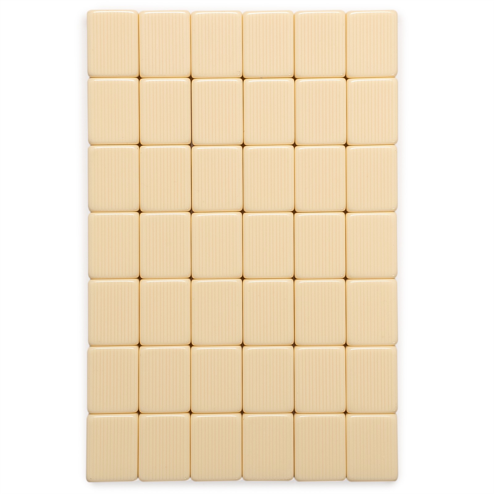 American Mahjong Set, “Ivory Stripes” – 166 Tiles with Beige Soft Case