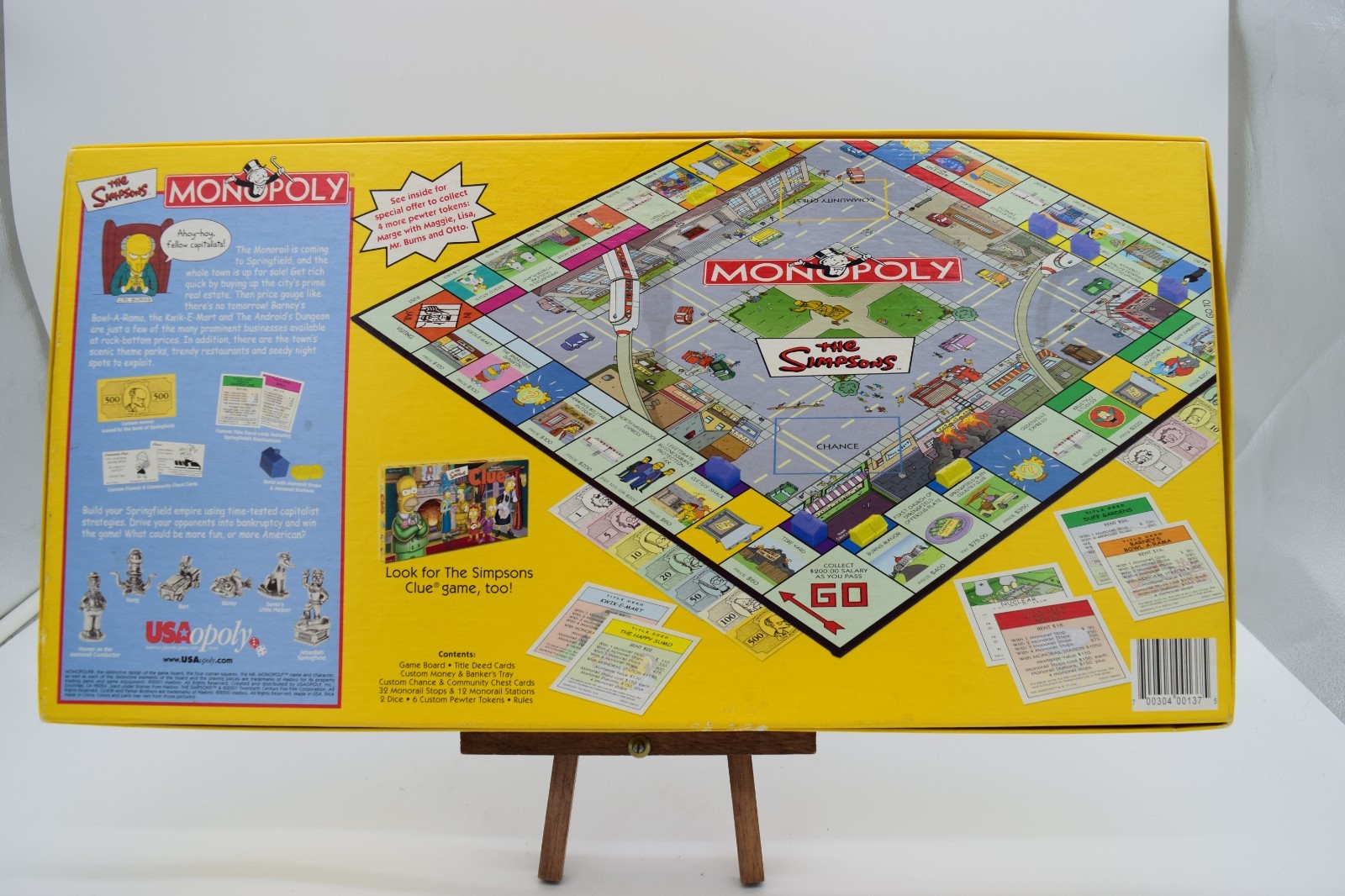 The Simpsons Monopoly Board Game Welcome to Springfield Parker Brothers Homer
