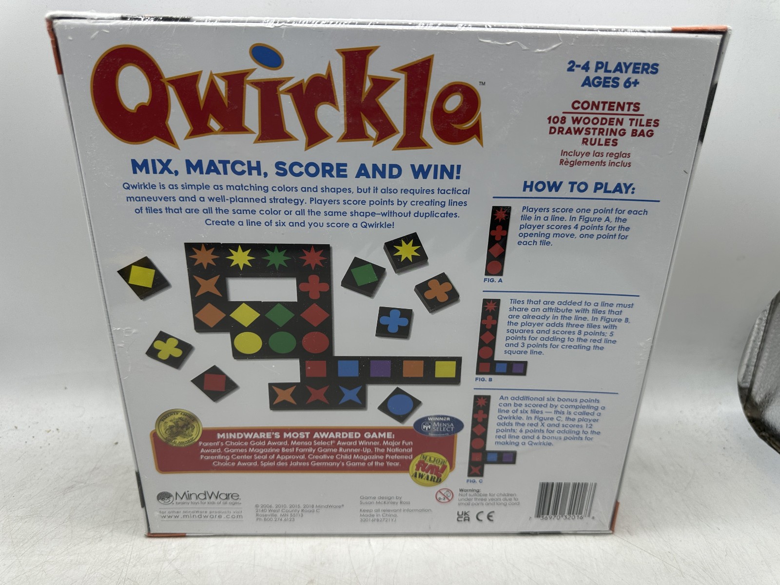Qwirkle Board Game MindWare 2018 NEW Sealed Box