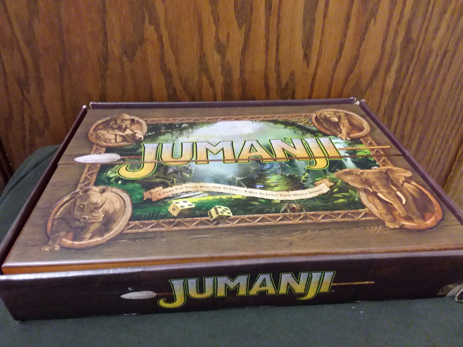 Jumanji the Game Real Wooden Box Edition of the Classic Adventure Board Game