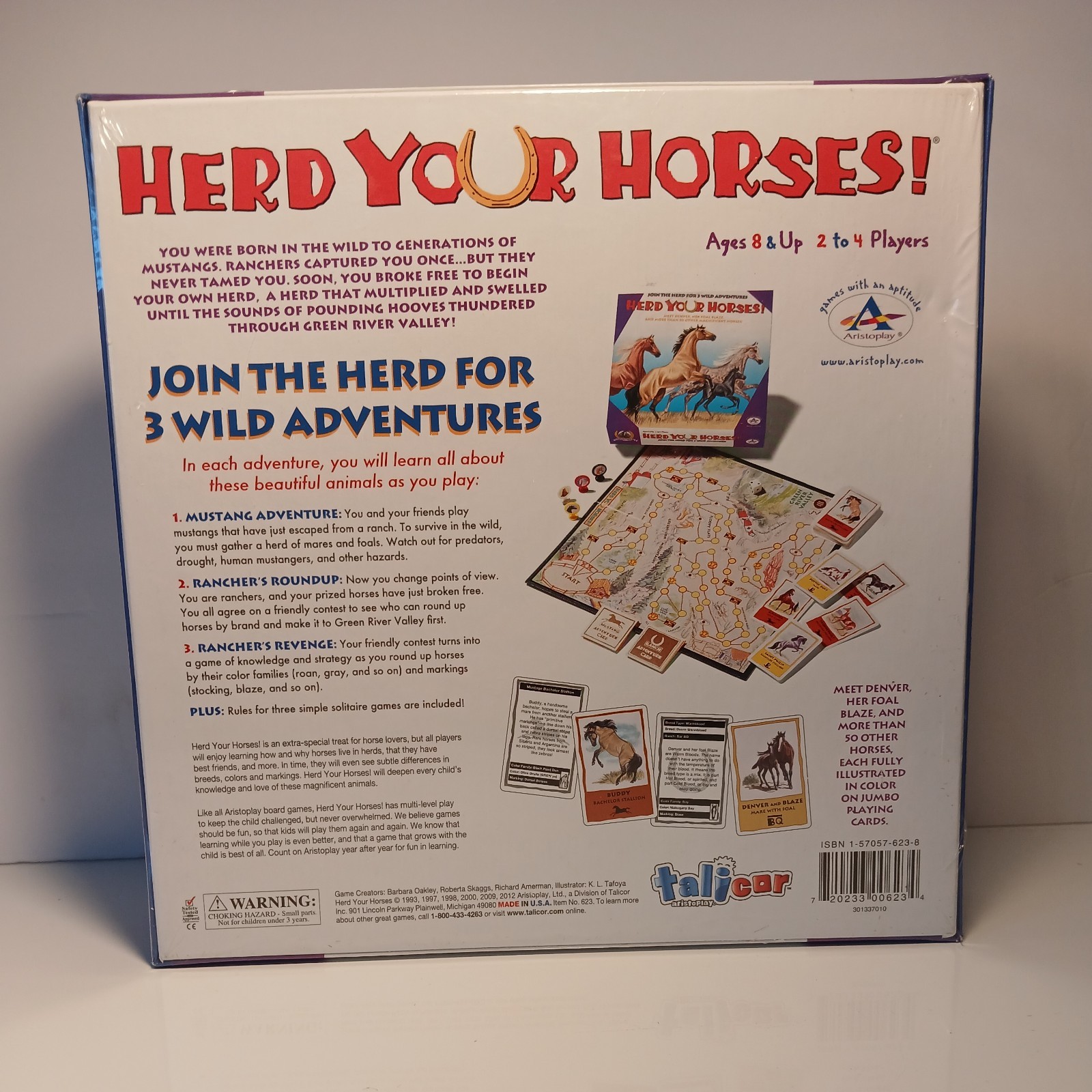 Herd Your Horses Board Game 3 Wild Adventures Aristoplay Sealed New