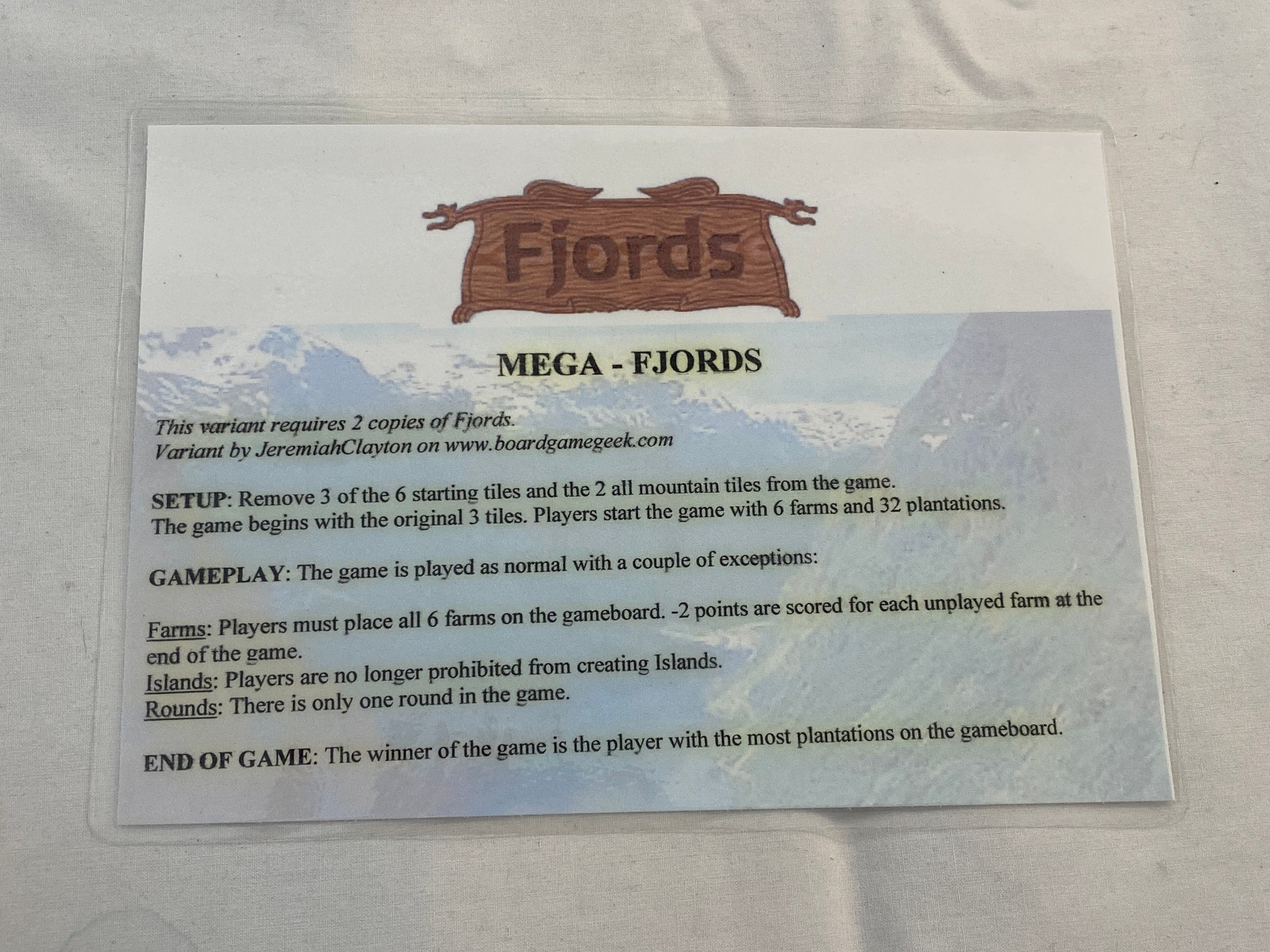 Fjords Strategy Tile Board Game Rio Grande Games