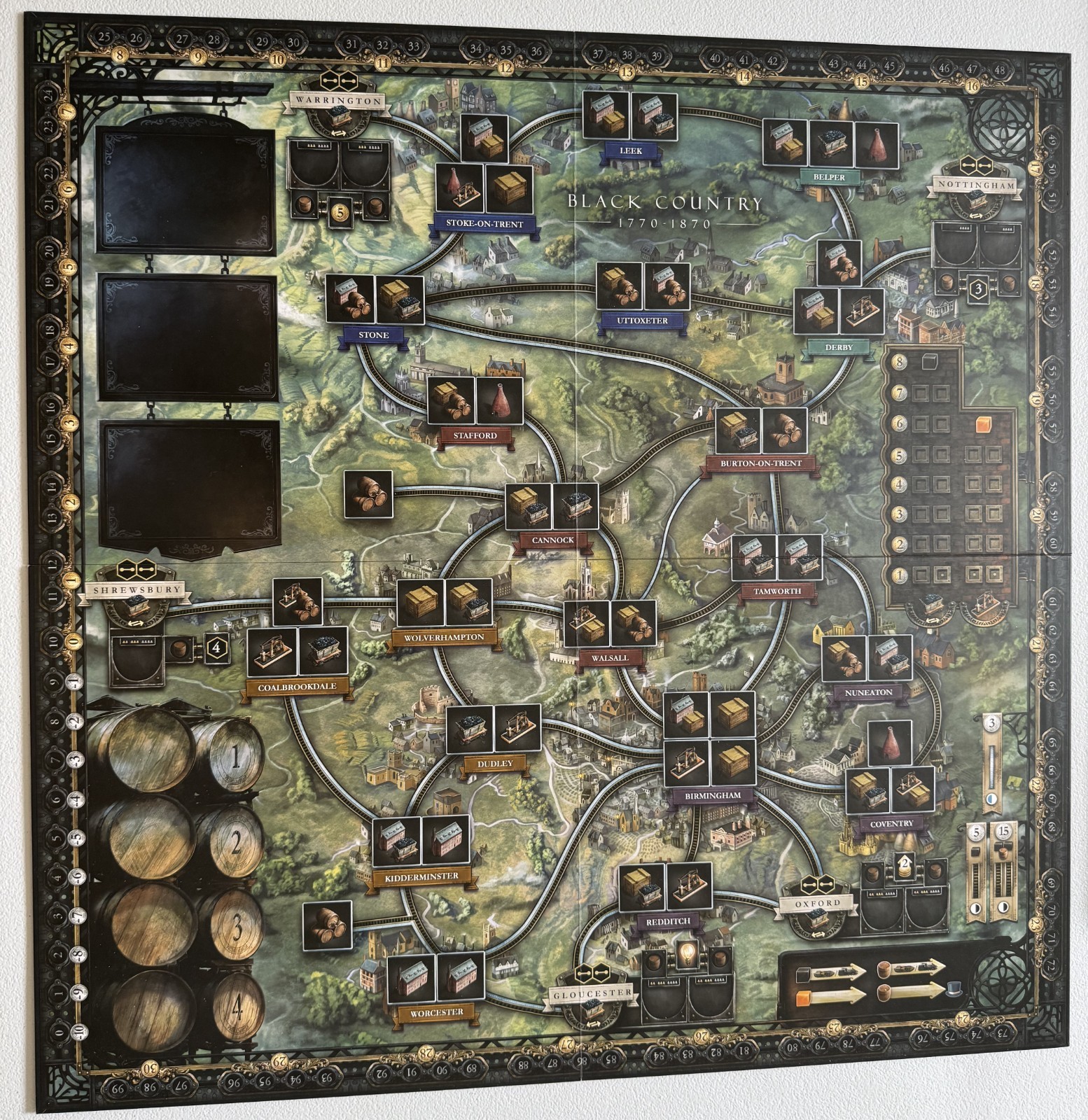 Brass Birmingham Board Game – with Premium Iron & Coal Pieces