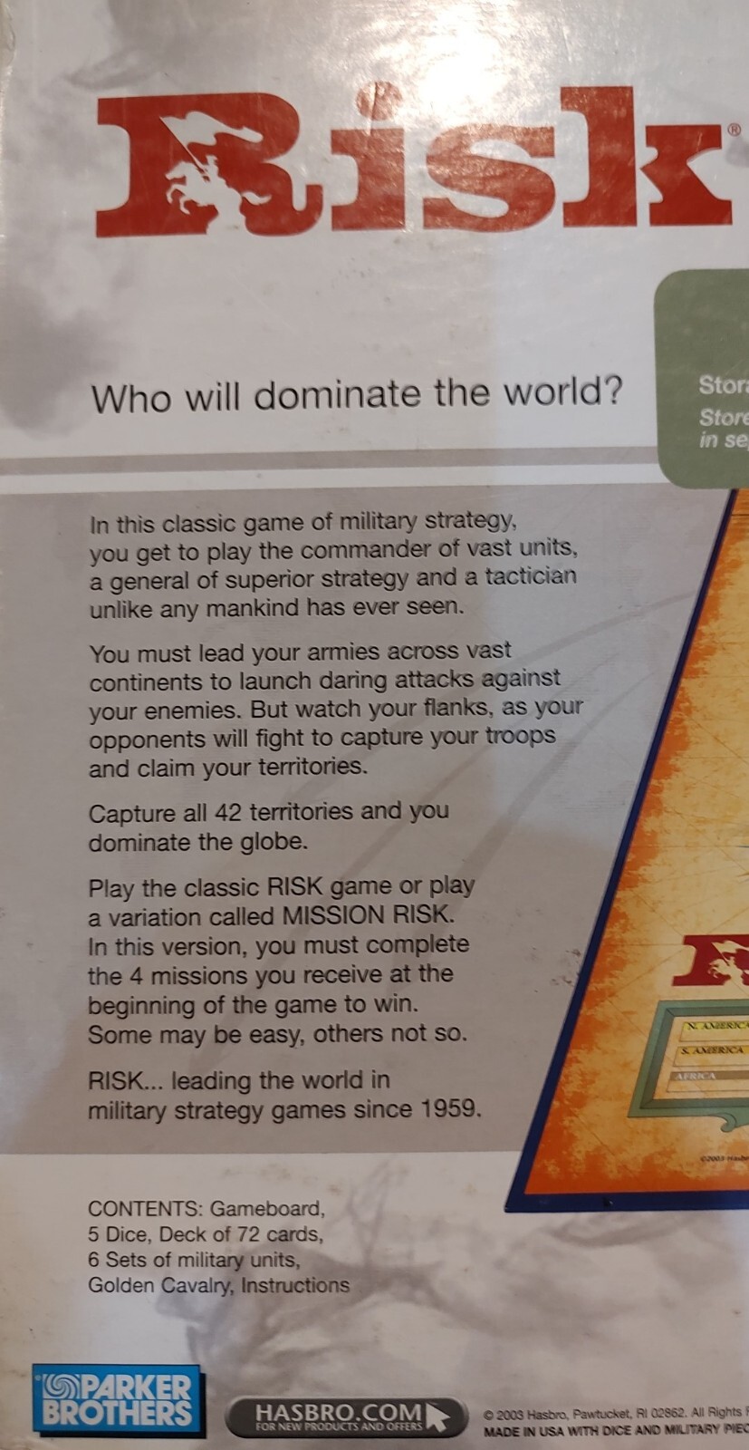 Risk: The Game of Global Domination 2003 by Parker Brothers
