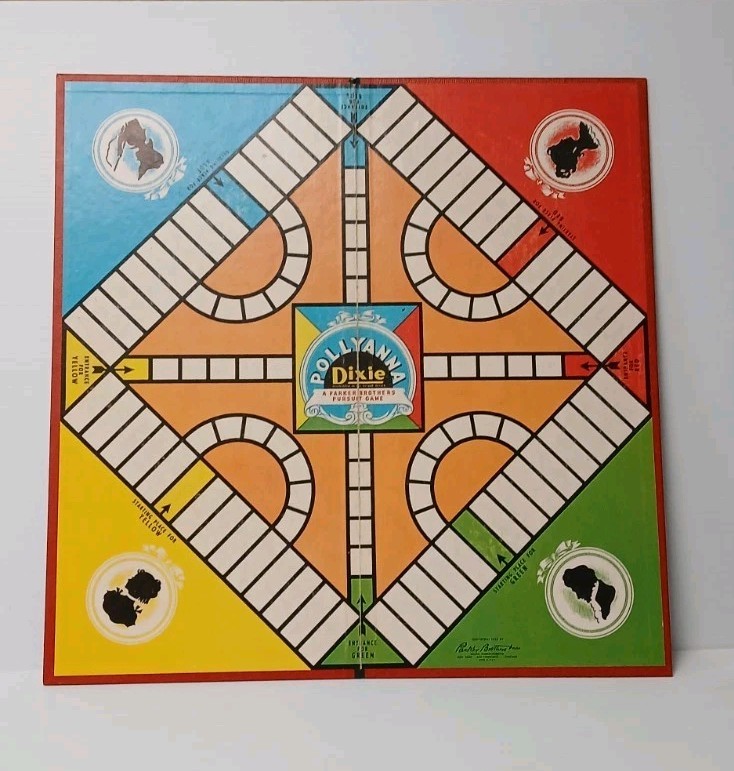 Vintage 1950s Pollyanna Dixie Board Game Parker Brothers Complete In Box