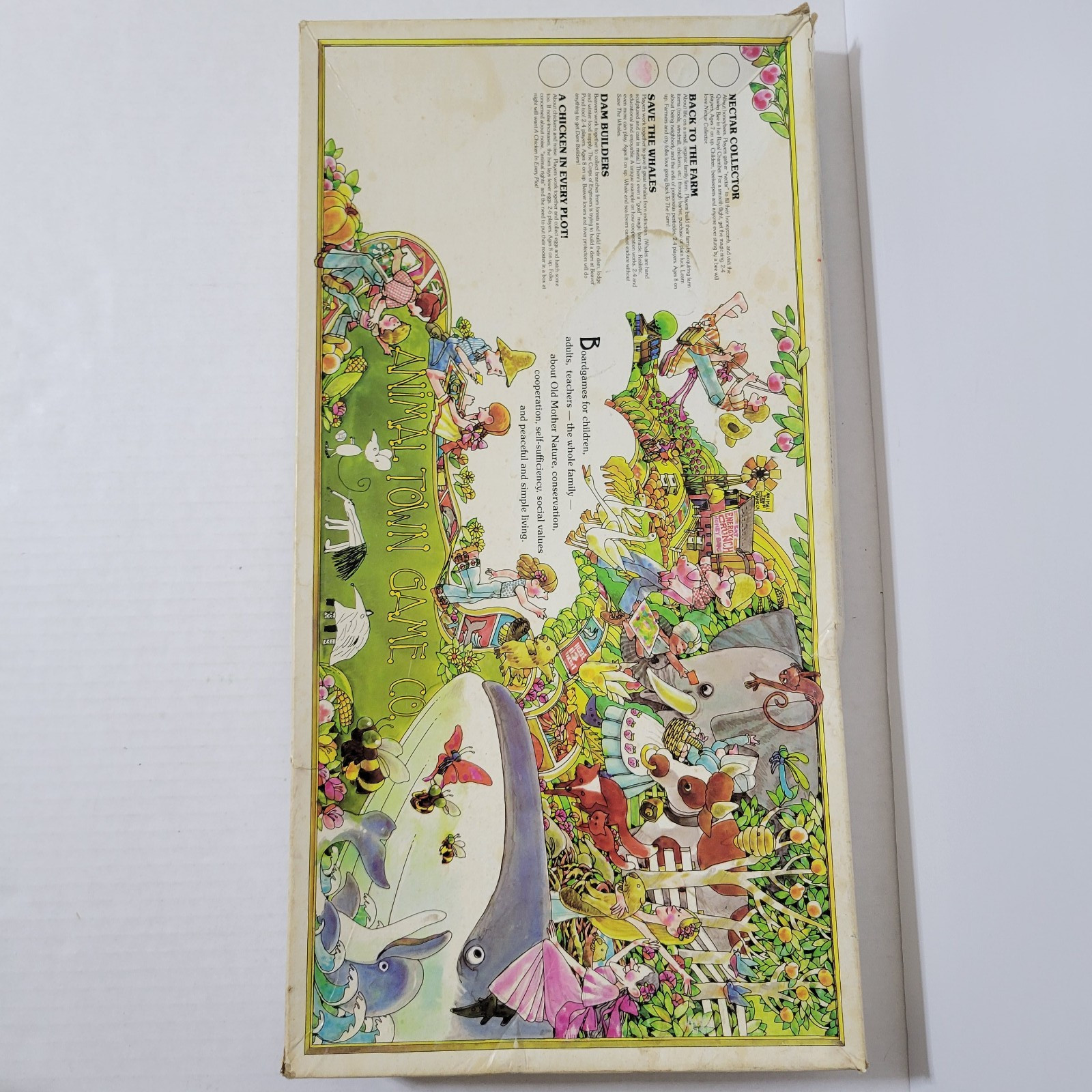 Vintage Animal Town Game Co Save The Whales Board Game 1978