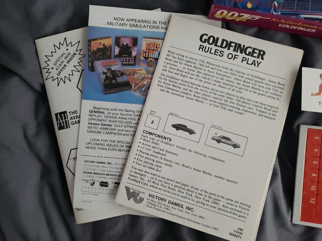 NEW 1961 007 JAMES BOND GOLDFINGER AN ACTION EPISODE GAME NEW OPEN BOX