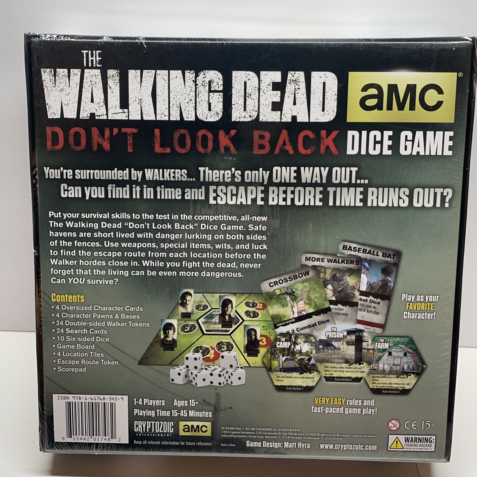 AMC The Walking Dead Don’t Look Back Dice Game Escape & Survive Brand New