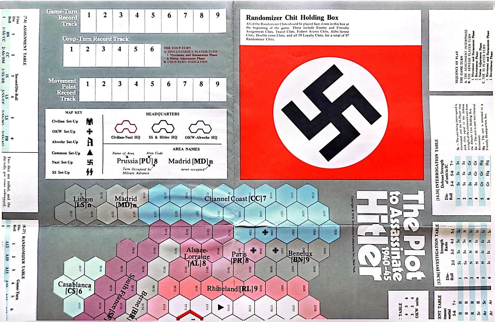 Strategy & Tactics #59 THE PLOT TO ASSASSINATE HITLER 1938-44 SPI 1976 UNPUNCHED