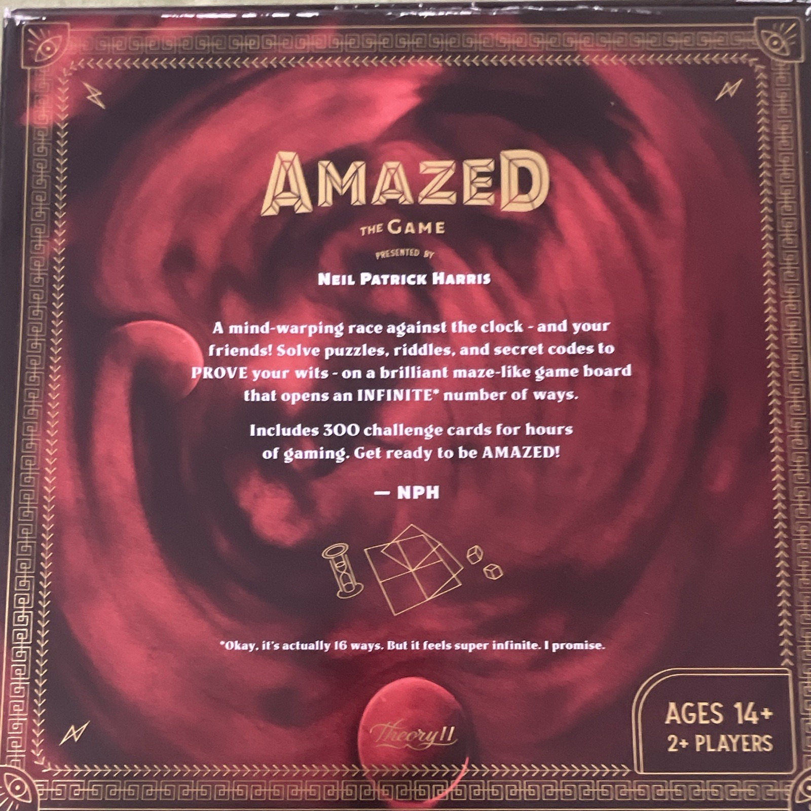 theory11 Amazed The Game Strategy Puzzle Neil Patrick Harris 2+ Players 14+