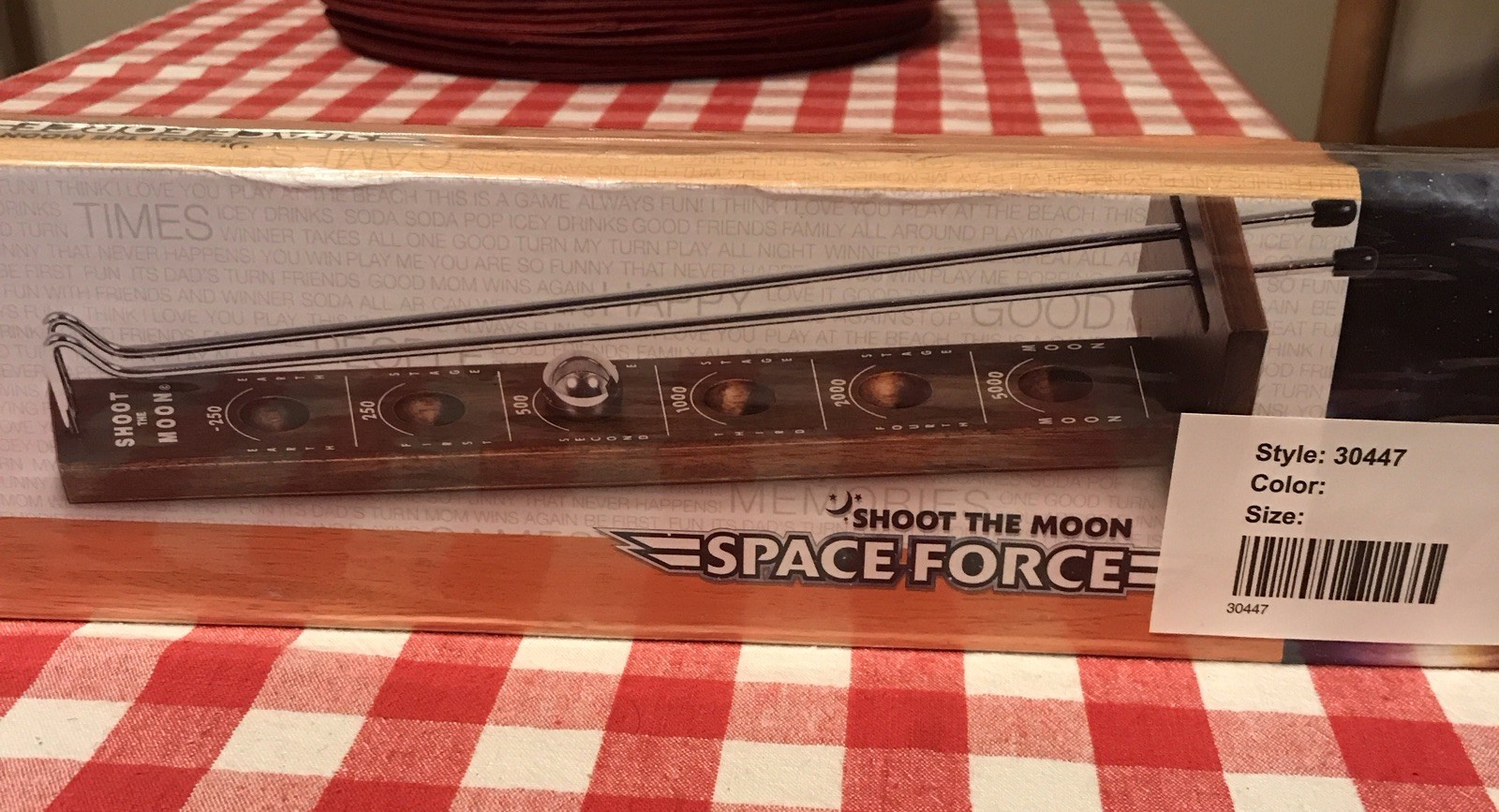 WE Games Shoot The Moon, 1940’s Nostalgia Game, Solid Natural Wood, 17.5 inches