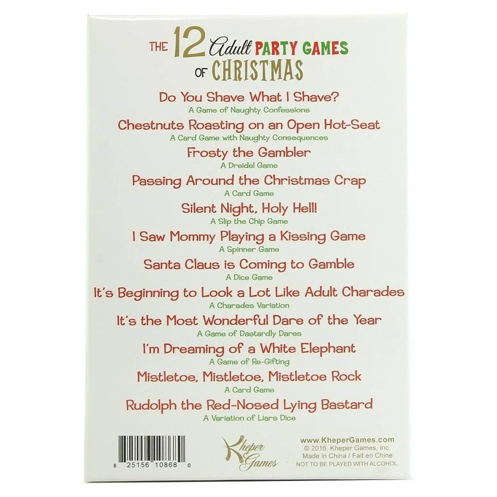 Kheper Games The 12 Adult Party Games Of Christmas Xmas Holiday Novelty Gift