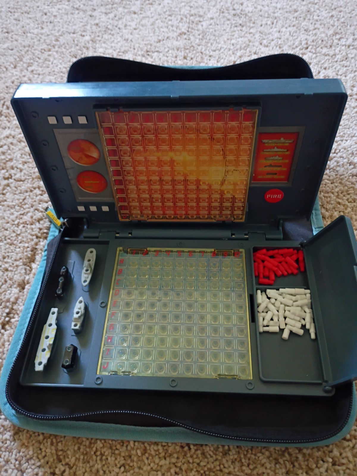 Battleship Travel Edition Classic Naval Combat Game Zipper Camo Folio Game