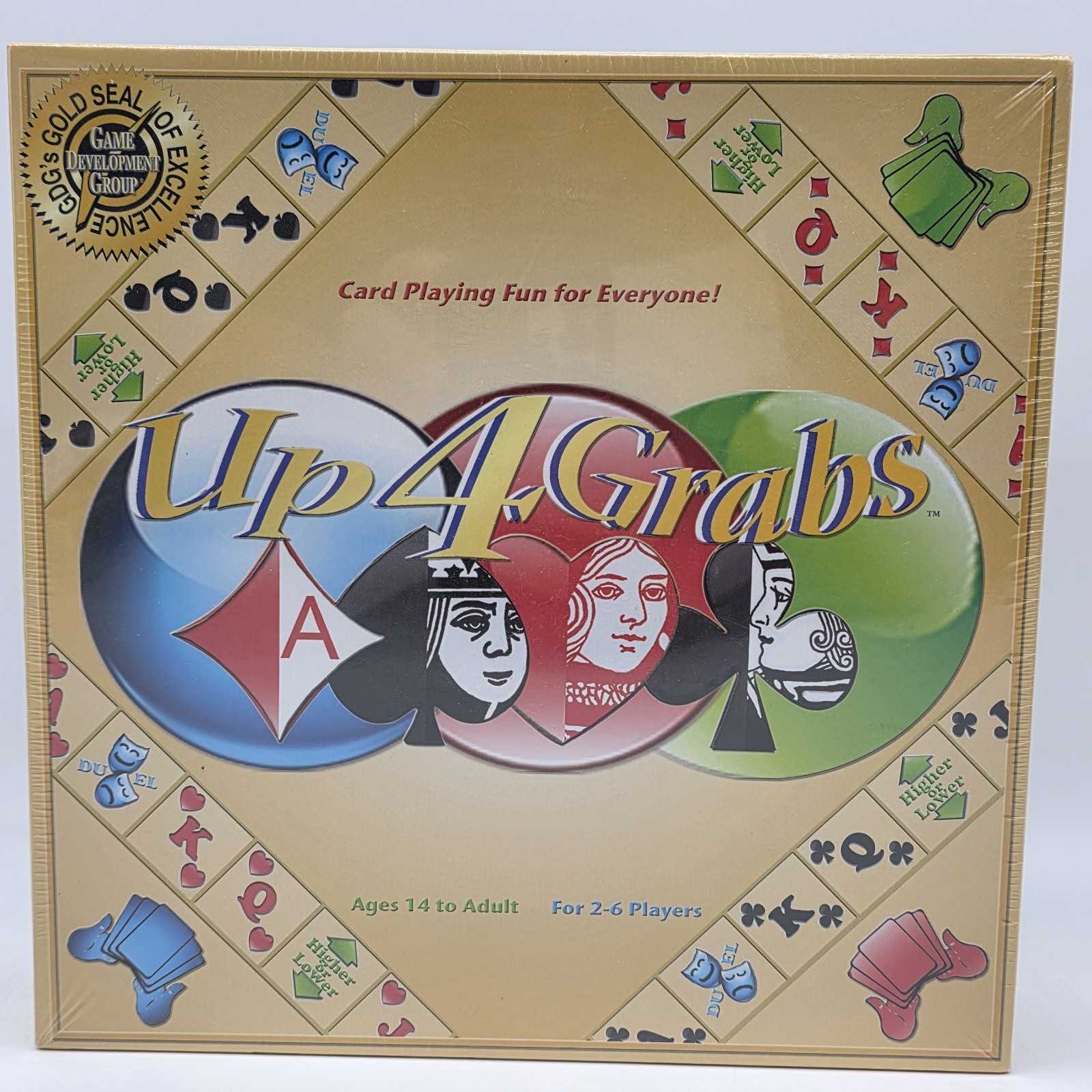Up 4 Grabs Board Game GDG Games 2013 Card And Board Game Ages 14+ Sealed