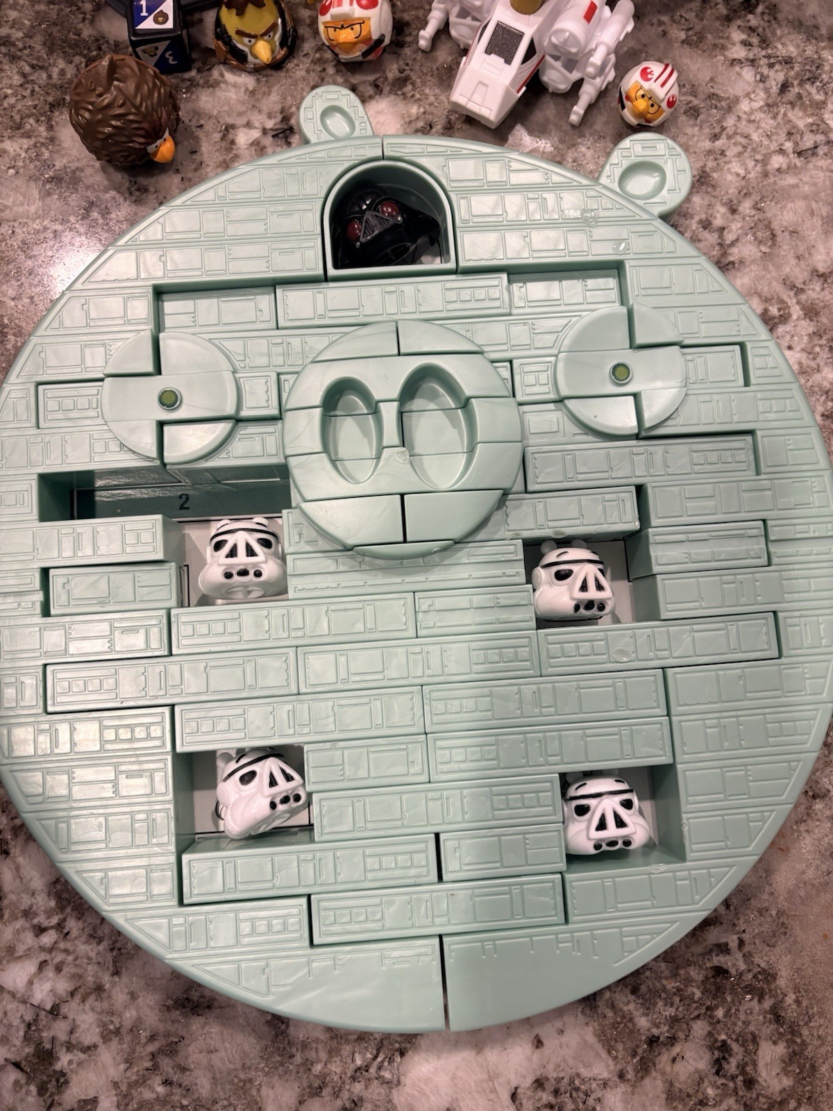 Star Wars Angry Birds Jenga Destroy The Death Star 2012 Hasbro Game Not Complete