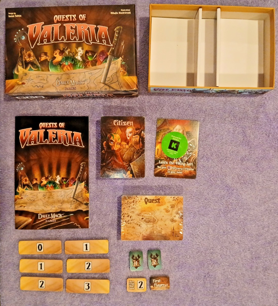 Quests of Valeria Card Game Kickstarter Edition New