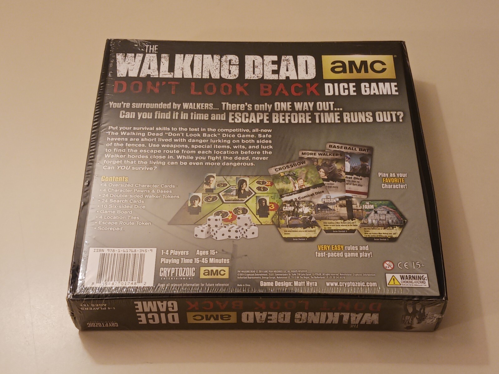 The Walking Dead Lot 4 Shot Glasses 1 Dice Game 3 Jigsaw Puzzles 1 Wall Clock