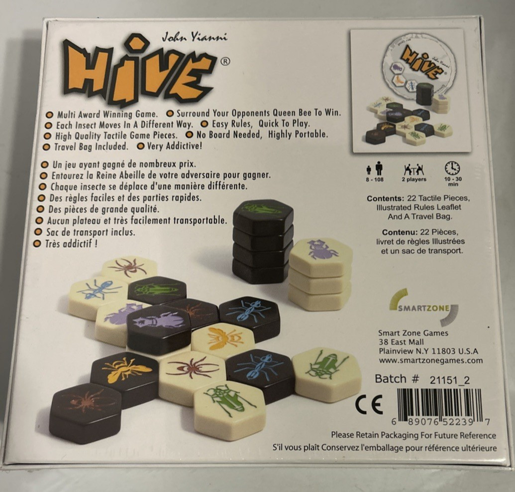 Hive: A Game Crawling with Possibilities from John Yianni NEW SEALED