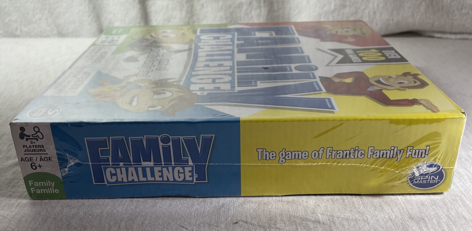 Family Challenge Board Game Spin Master 100 Mini Games Family Night NEW SEALED