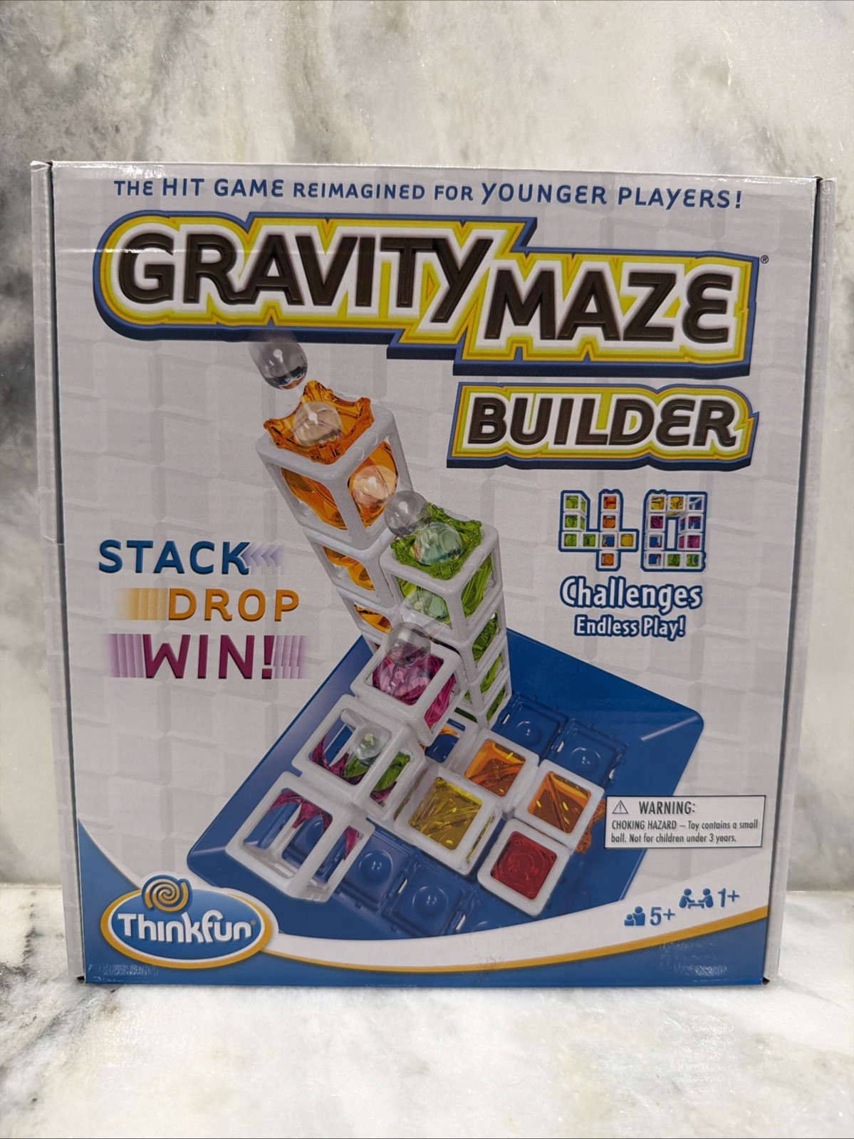 Gravity Maze Builder Game Stack Drop Win ThinkFun NEW