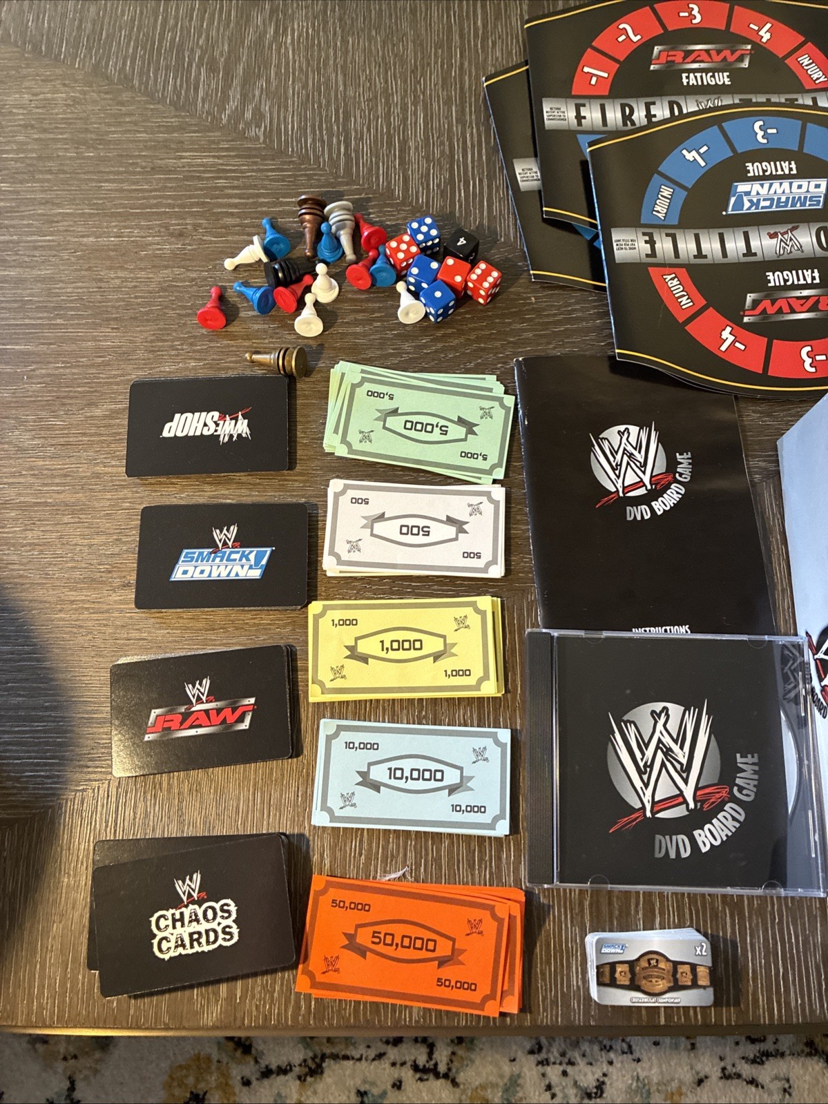 2006 WWE DVD Board Game Specialty Board Games SPG 2nd Edition Raw WW Smackdown