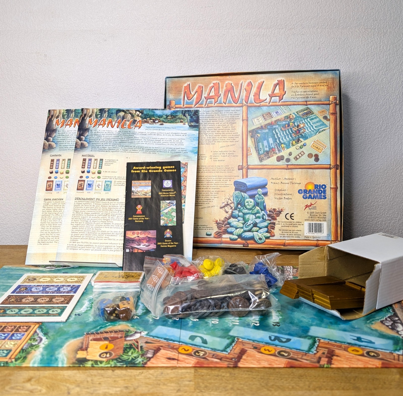 Manila Board Game Franz-Benno Delonge Strategy Rio Grande Games Complete NEW