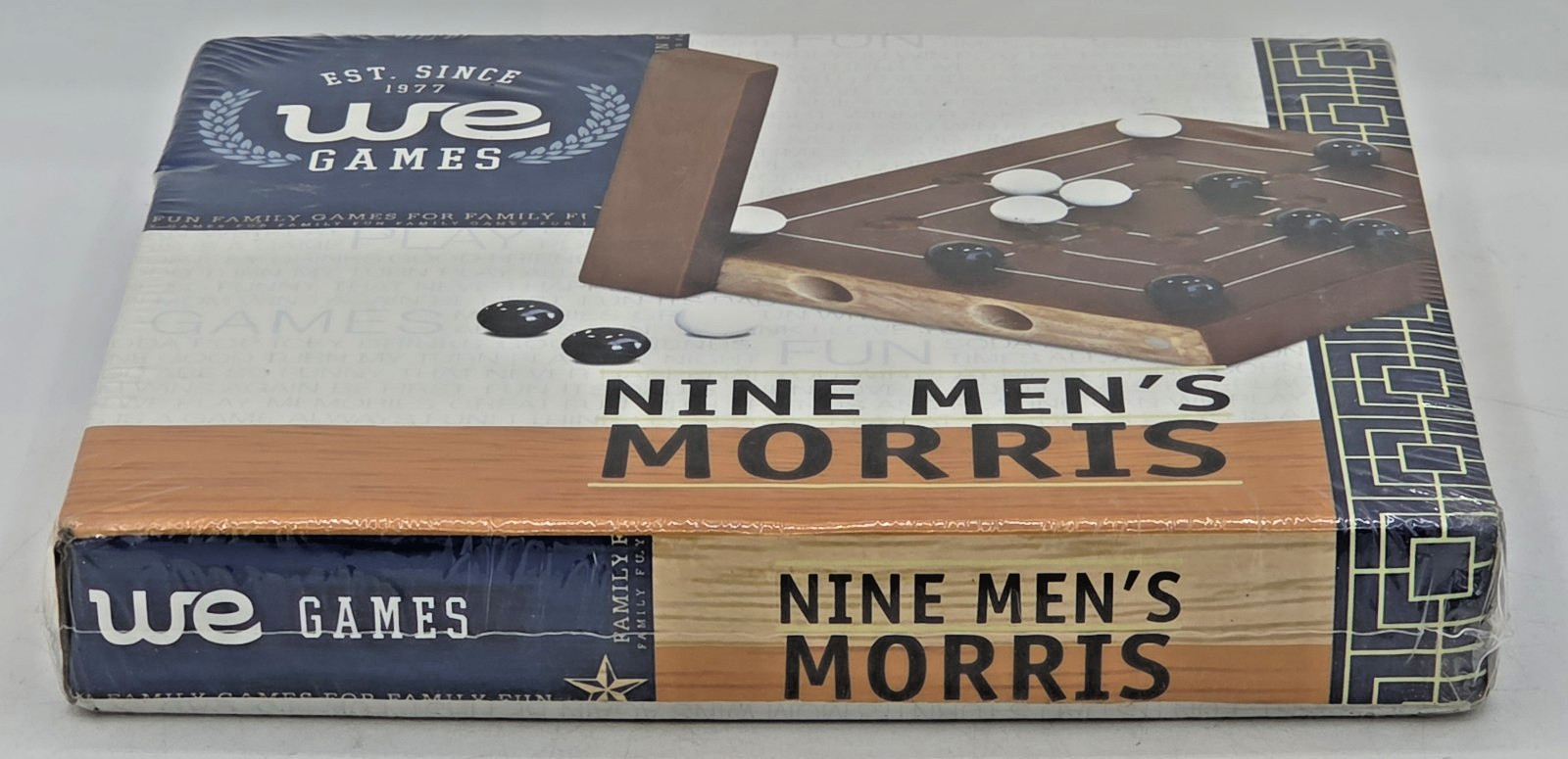 NEW Nine Men’s Morris Wooden Travel Game Set w/ Marbles WE Games ⚡FREE SHIP⚡